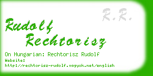 rudolf rechtorisz business card